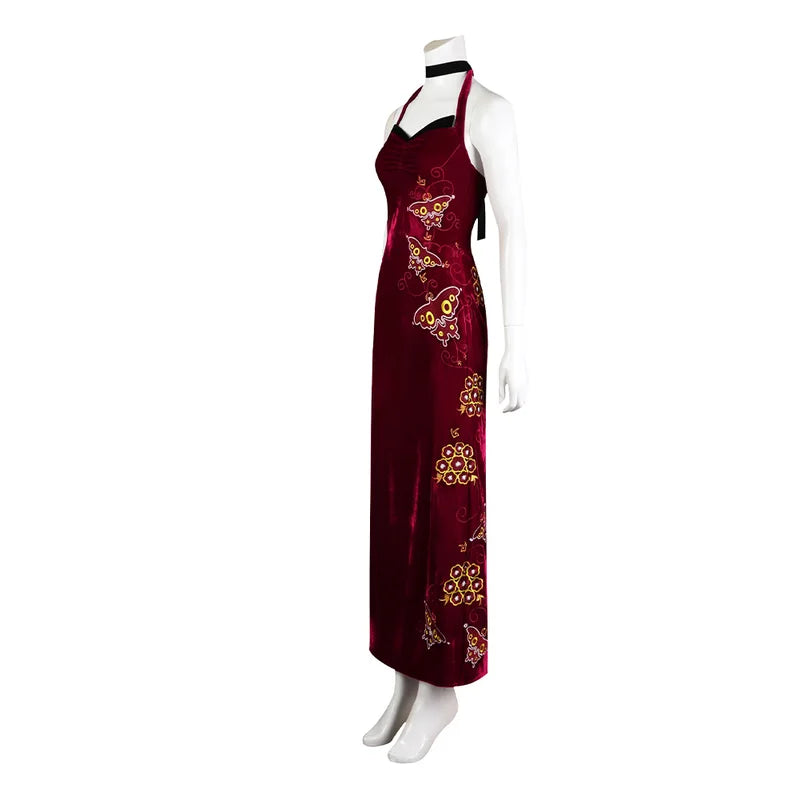 Evil Ada Wong Cosplay Costume Dress for Women Halloween Party