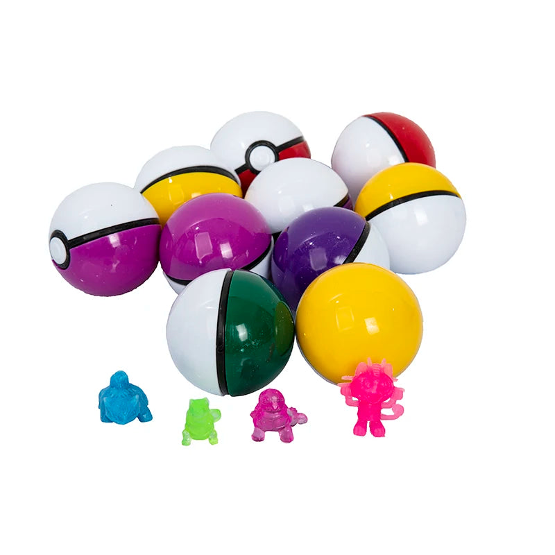 Pokemon Action Figure & Pokéball Toy Set - Assorted Colors, 50 Pack 5cm & 100 Pack 3cm