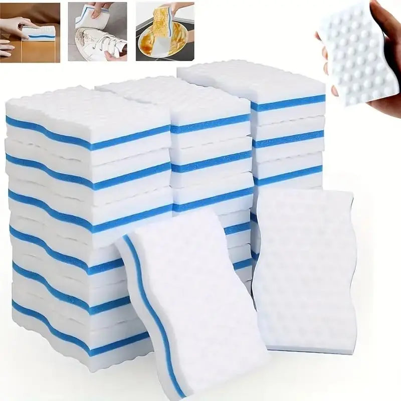 Multi-Purpose Melamine Sponge Eraser Set for Kitchen & Bathroom Cleaning - 10/20/30 pcs