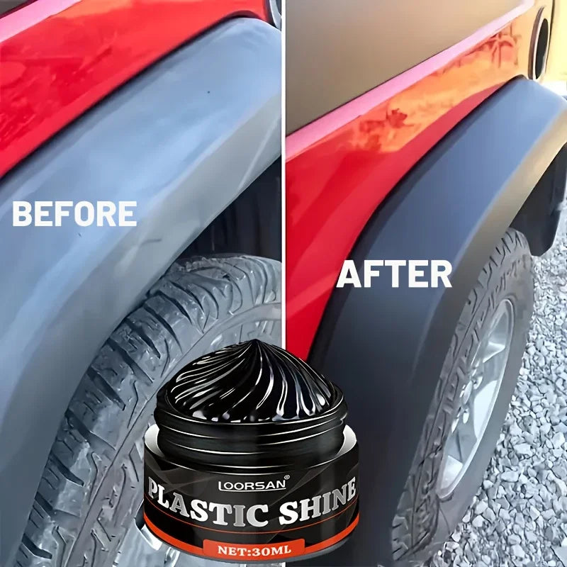 Car Interior & Plastic Refurbishment Wax - Bumper, Seat, Tire Gloss Repair Paste