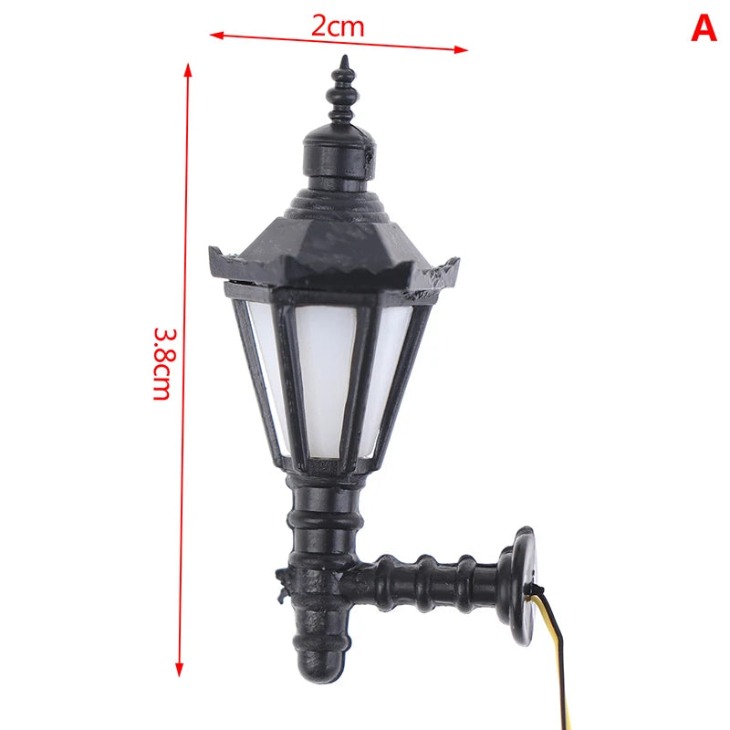 Dollhouse Wall Lamp LED Light for Miniature Garden and Room Decor - Warm White