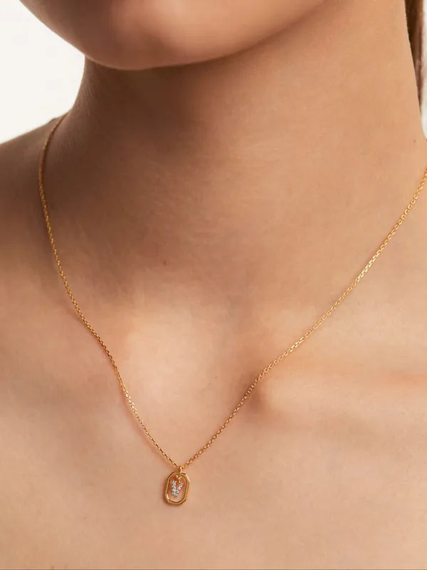Personalized Sterling Silver Letter Necklace with Alphabet Pendant - Birthday Gift
