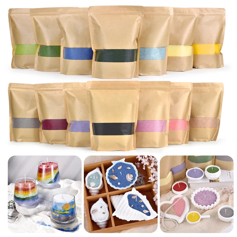 Colored Sand Wax Granules for Candle Making & Art Projects 500g/1000g