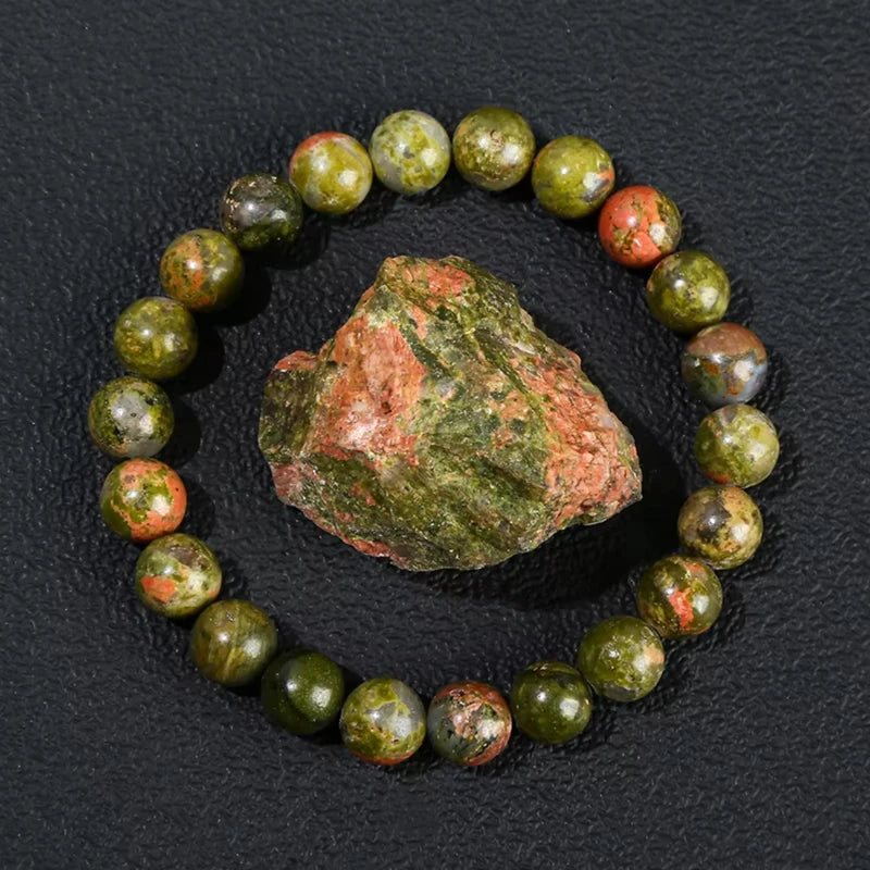 Natural Stone Bead Bracelet for Women & Men - Healing Jewelry Gift
