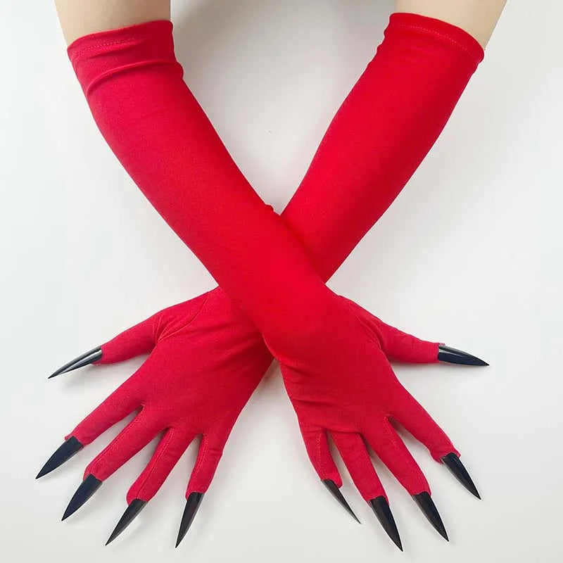 Halloween Ghost Claw Gloves Long Nail Costume Accessory for Stage and Party