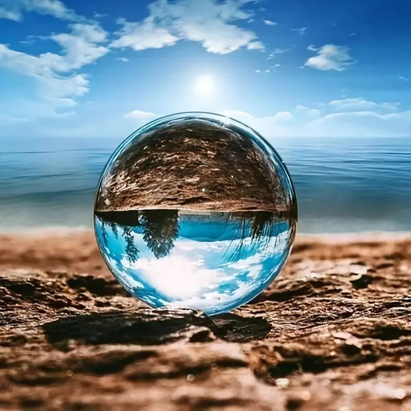 100mm Clear Glass Crystal Ball Photography Prop Feng Shui Home Decor Sphere