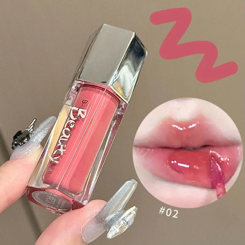 Long-lasting Lip Gloss - Moisturizing Glossy Liquid Lipstick with Water Light Effect