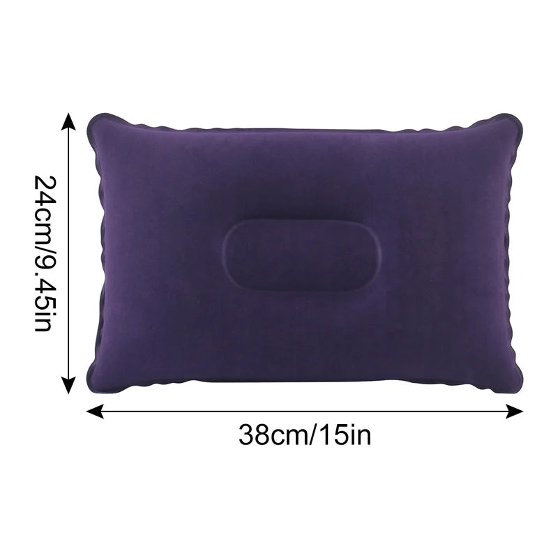 Inflatable Square Travel Pillow Pack - Compact Lightweight Neck & Nap Cushion