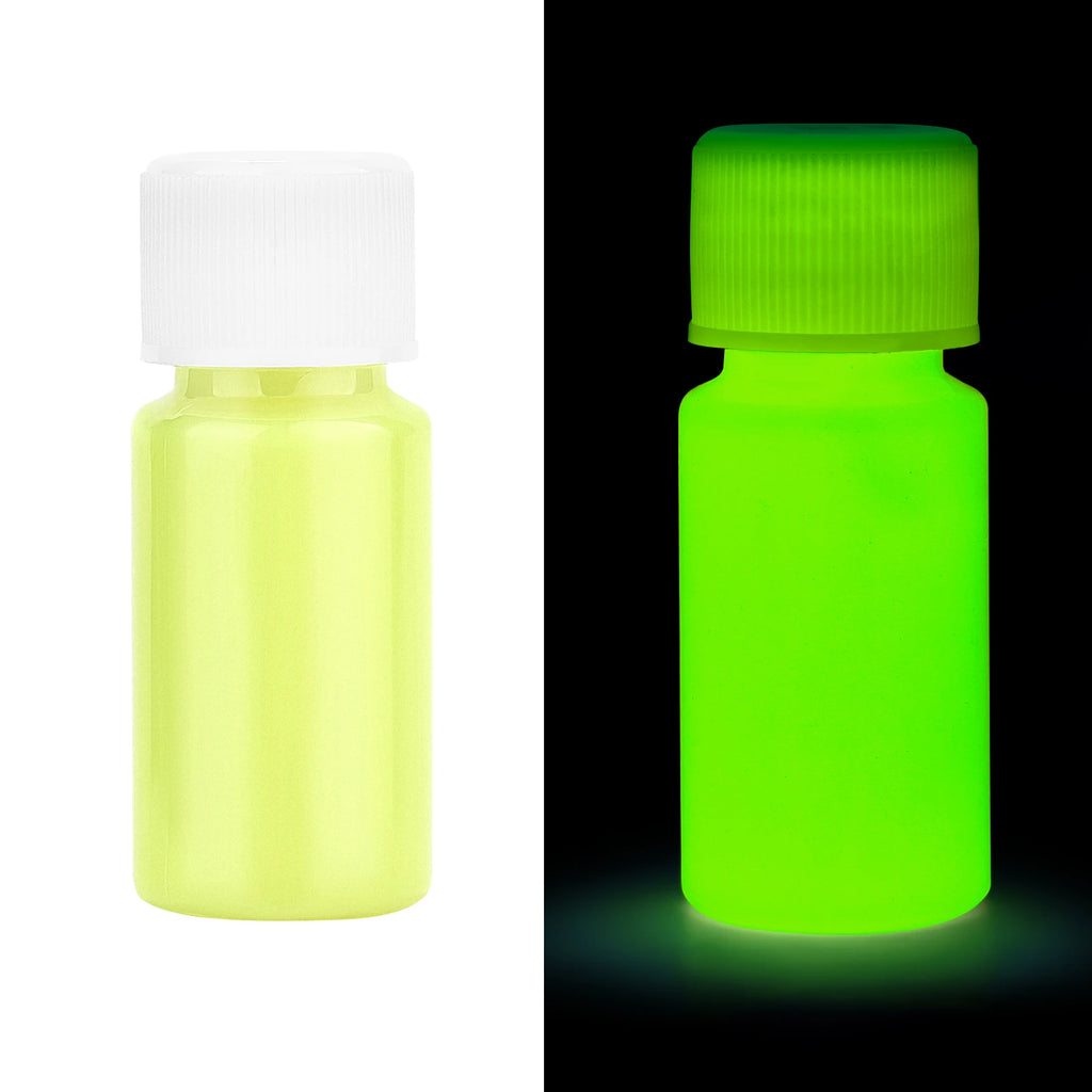 Fluorescent Luminous Paint Set - Glow In The Dark Acrylic Paints for Artwork & Parties