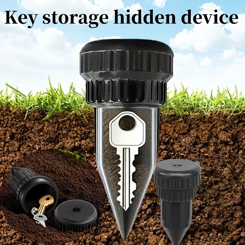 Waterproof Hidden Key Hider in Fake Sprinkler - Rustproof Underground Secret Storage
