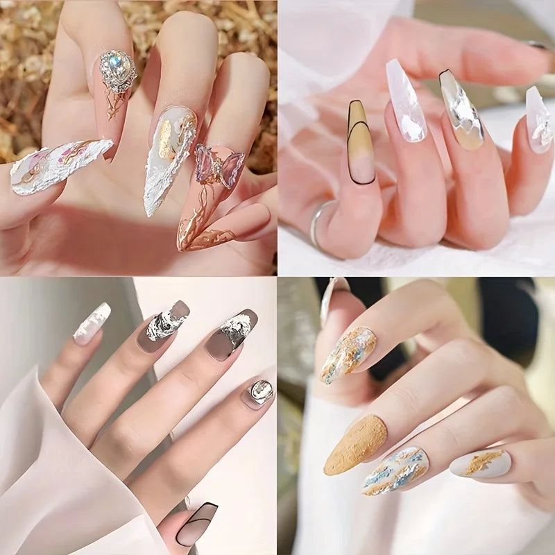 3D Sand Texture Gel Nail Polish Set - Plaster Effect No Top Coat Needed
