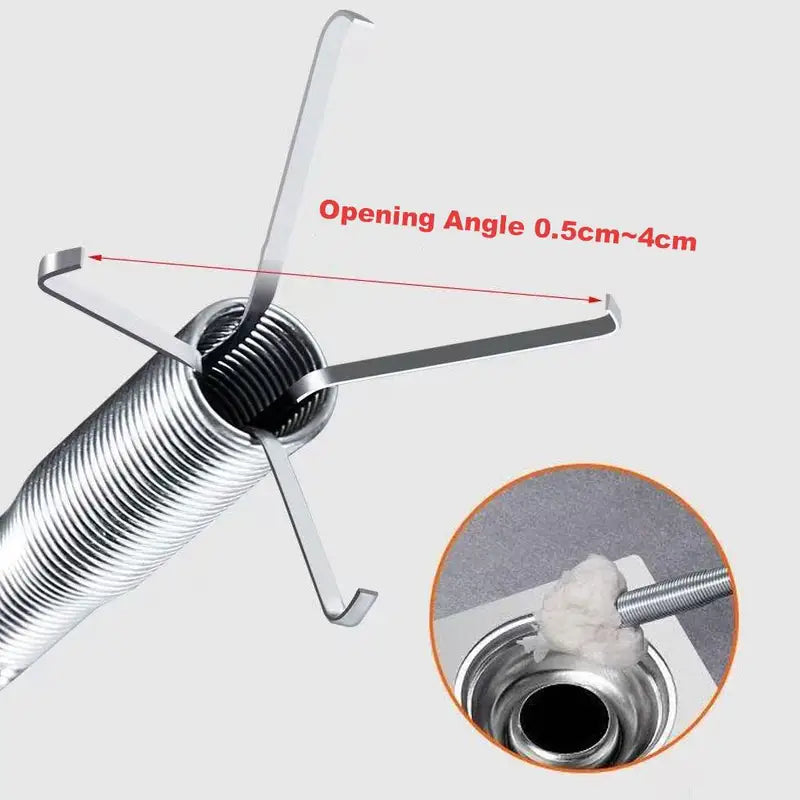 Flexible Claw Reacher Tool for Drain Clog Removal and Litter Pickup