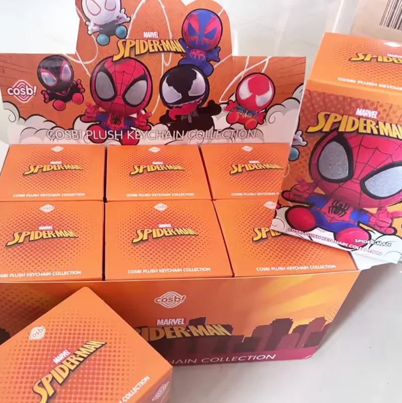 Anime Plush Blind Box Figurines Backpack Pendants - Spider Man Series Gift for Boys