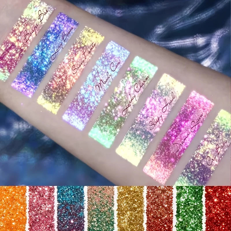 40-Color Eye Shadow Palette with Glitter & Matte Shades - Water-Resistant & Sparkling Makeup