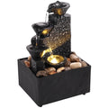Tabletop Water Fountain with Lights – Relaxation Desk Decor for Home & Office