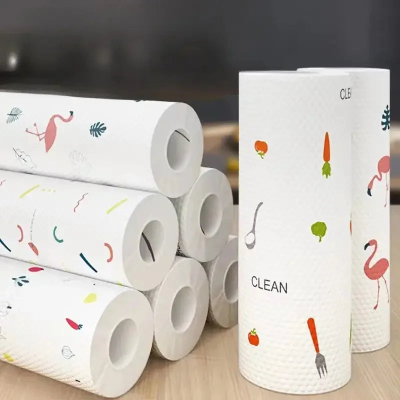 400Pcs Reusable Kitchen Paper Towels - Wet & Dry Multi-Purpose Cleaning Cloths