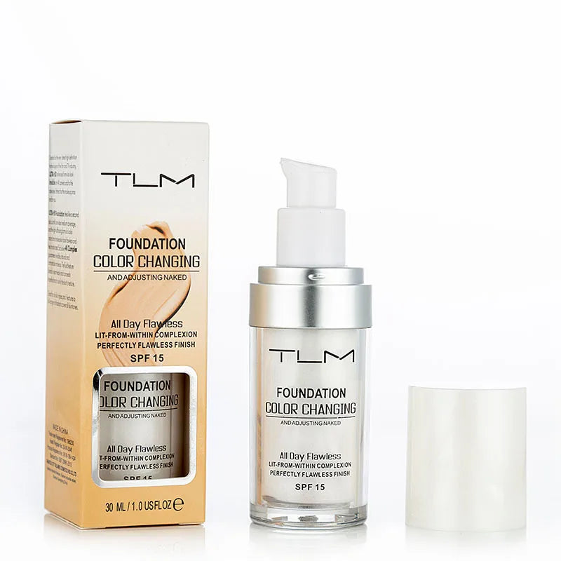 Color Changing Foundation Liquid Matte Makeup Base Hydrating Long Lasting for Natural Finish