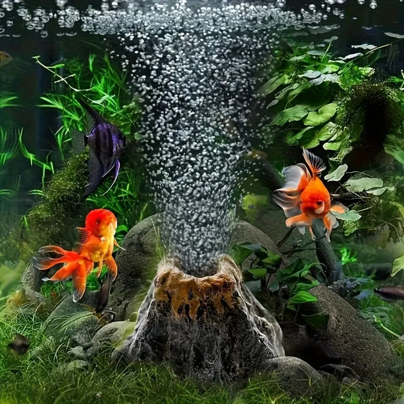 Resin Fish Tank Decoration Landscaping Aquarium Volcano Ornament - Home Decor