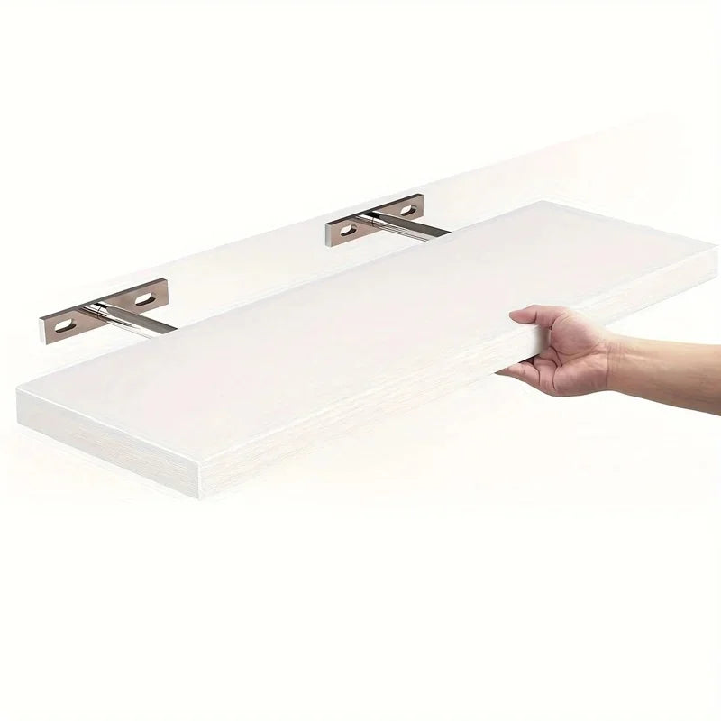 Space-Saving Solid Wood Wall Shelf Floating Rack for Living Room & Bedroom
