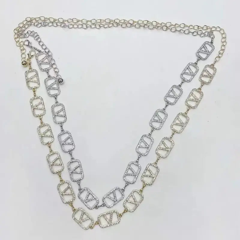 Adjustable Diamond Metal Waist Chain for Women Belt Jewelry Gold Silver Options