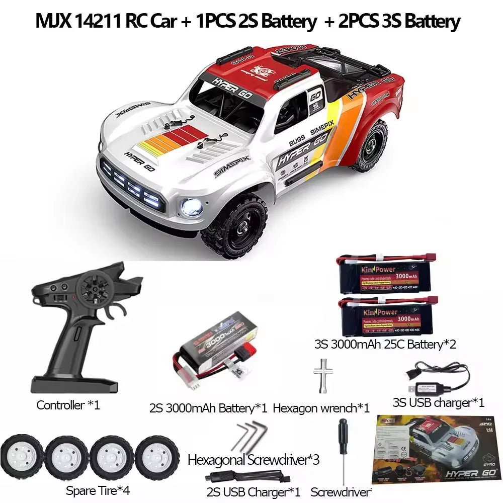 Remote Control Racing Truck 1/14 Scale Brushless Motor 47 KM/H 4WD RC Car