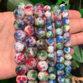 Natural Green Burmese Jade Beads - Round Loose Spacer Stones for Jewelry Making