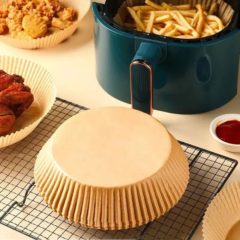Disposable Non-Stick Air Fryer Baking Liners - Bulk Pack of 50 or 100