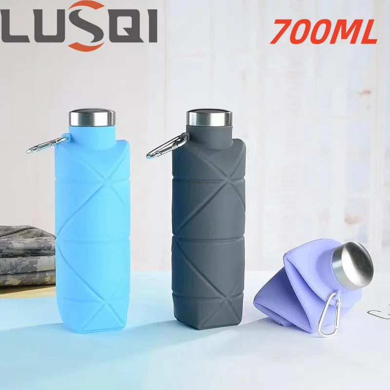 700ml Silicone Folding Water Bottle - Portable, Drop-Proof Hydration for Outdoors
