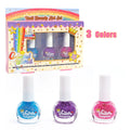 Kids Water-Based Non-Toxic Nail Polish Set - Quick-Dry Peel-Off Nail Art Kit for Holidays