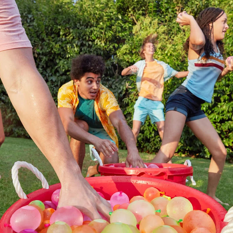 Water Balloons Set 111pcs with Rapid Injection for Kids & Adults Summer Outdoor Water Fight Toys