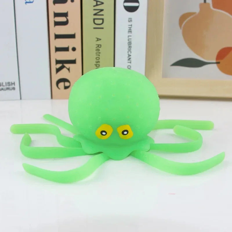 Baby Bath Toys Sponge Water Absorbing Octopus Stress Relief Water Play Toy for Children