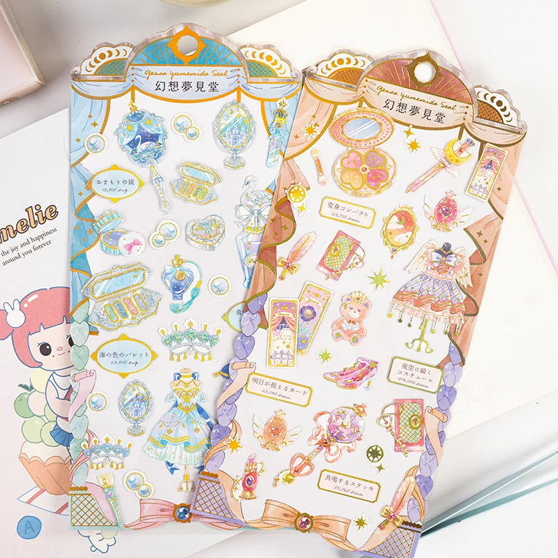 3 Pcs Fairy Tale Garden Cake Decor Stickers for Scrapbooking & Journaling