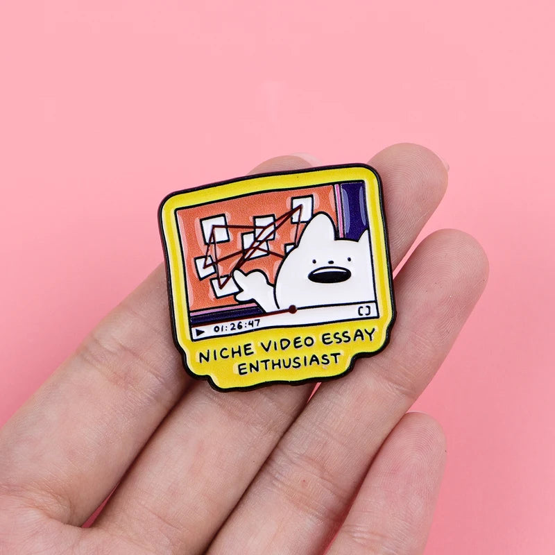 Cute Dog Enamel Pin Lapel Badge for Bags & Clothing - Gift Ready