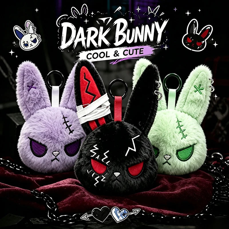Halloween Cat Keychain Pendant Gothic Plush Bag Charm Kids' Toy Accessory