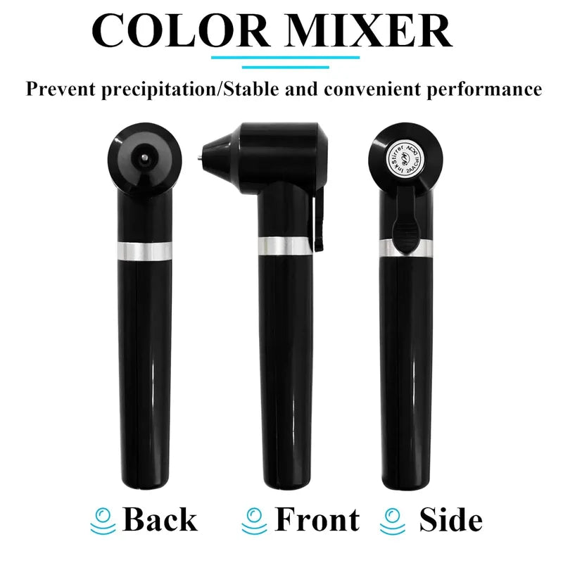 Tattoo Ink Mixer Machine Kit with 100 Mixing Sticks for Fast Color Blending - Tattoo Supplies
