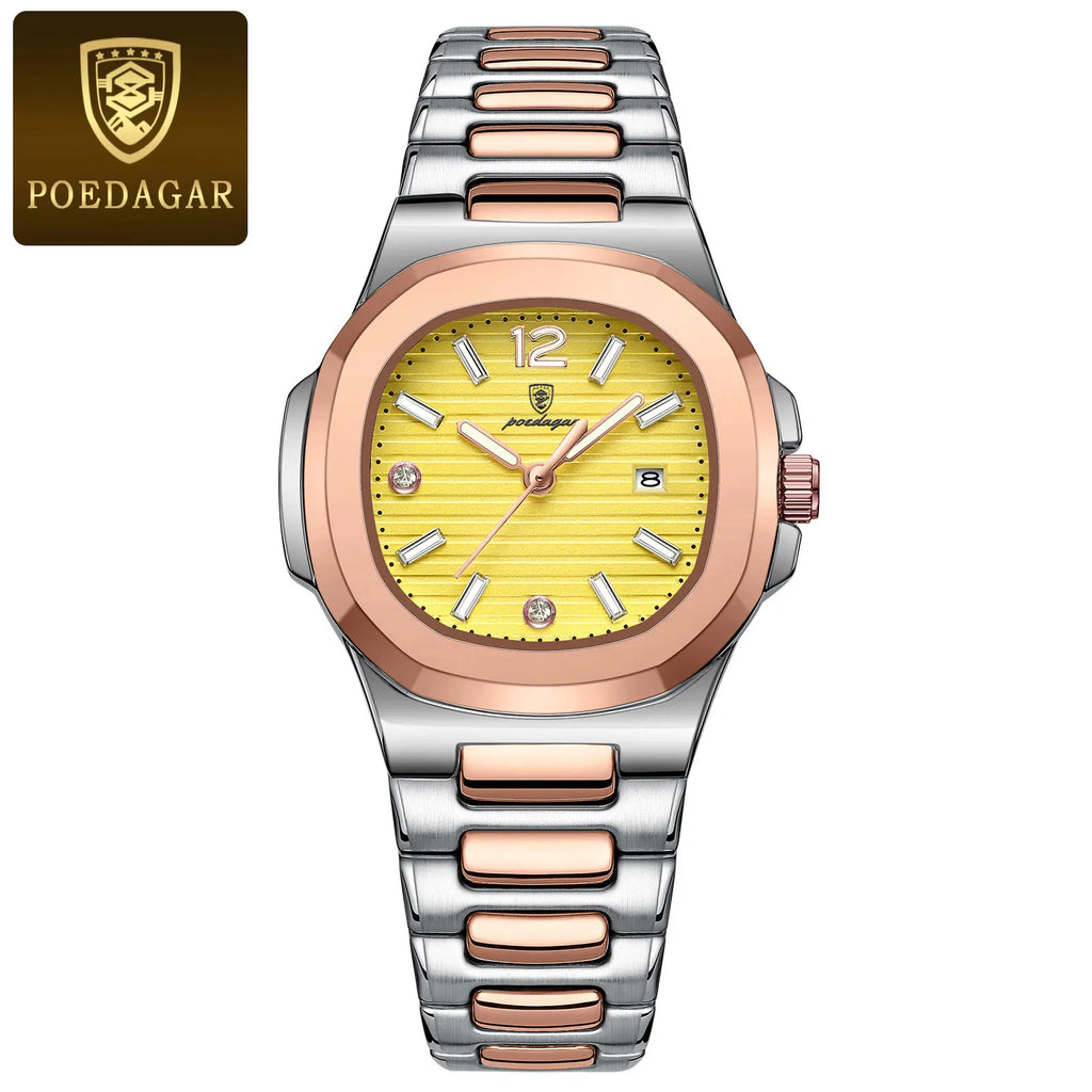 Square Fashion Women's Wristwatch - Luminous Waterproof Quartz Ladies Watch