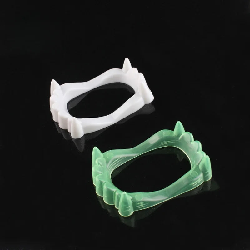 Halloween Vampire Fangs Glow-in-the-Dark Teeth Set for Prank and Costume