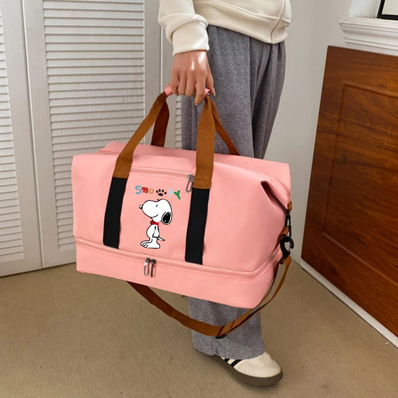 Snoopy Travel Bag Cartoon Waterproof Gym Sport Bag for Men Women - Fitness & Travel