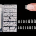 600-Piece Short Almond Nail Tips Set - Pre-Shaped Full Coverage False Nails