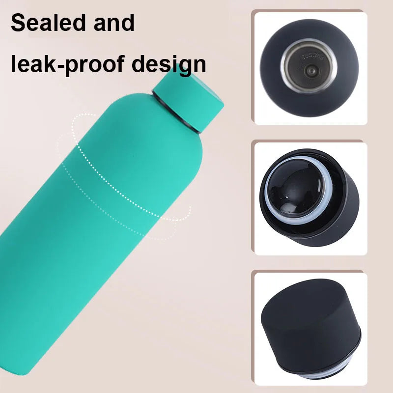 Insulated Stainless Steel Thermos Cup - 500/750ML Outdoor Sports Water Bottle