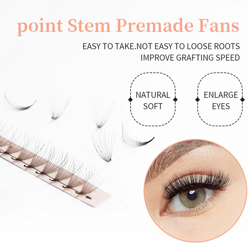 Pre-Made Russian Volume Eyelash Extensions Fans 5D-20D Faux Mink