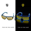 Flashing LED Neon Glasses for Halloween Christmas Party Glow Sunglasses Festival Supplies