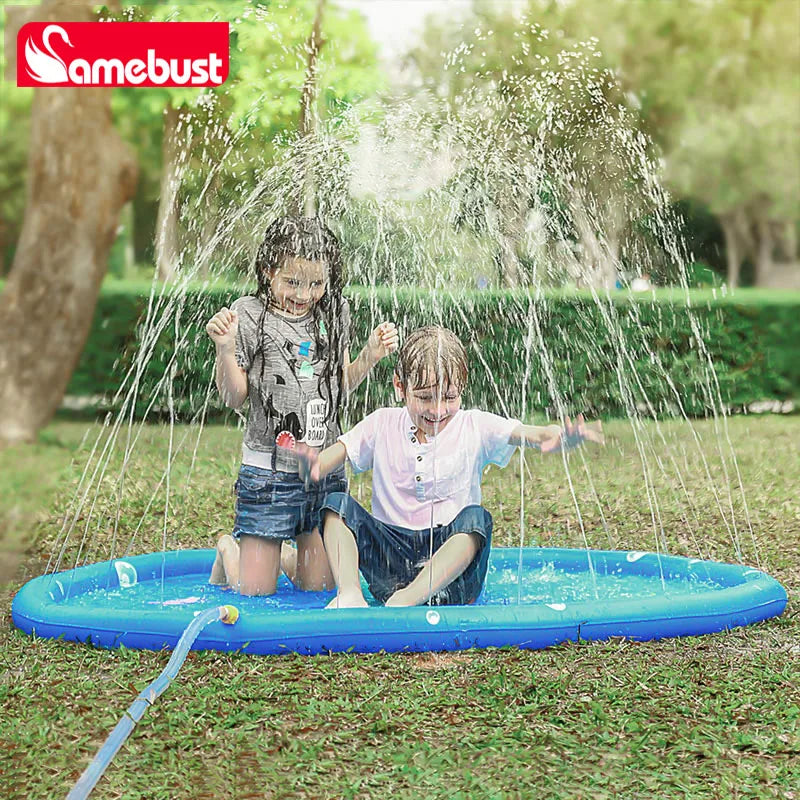 Children Play Spray Mat 100/170cm Outdoor Water Sprinkler Pool Toy for Kids