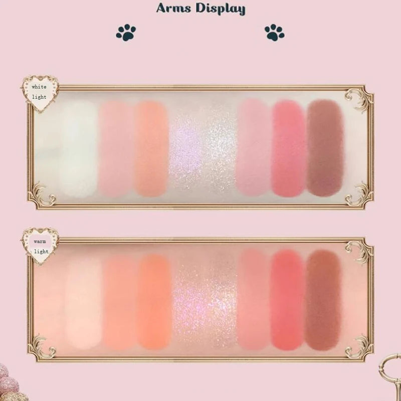 Vegan Glitter Eyeshadow Palette - High Pigment Matte & Metallic Shades, 8 Colors