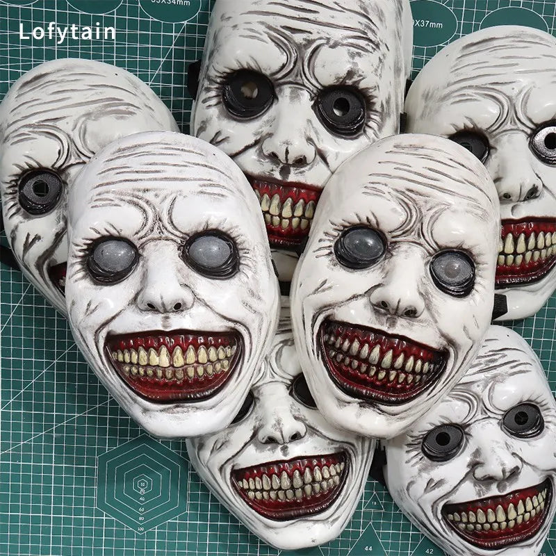 Creepy Demon Mask Halloween Cosplay Skull Face Prop for Parties