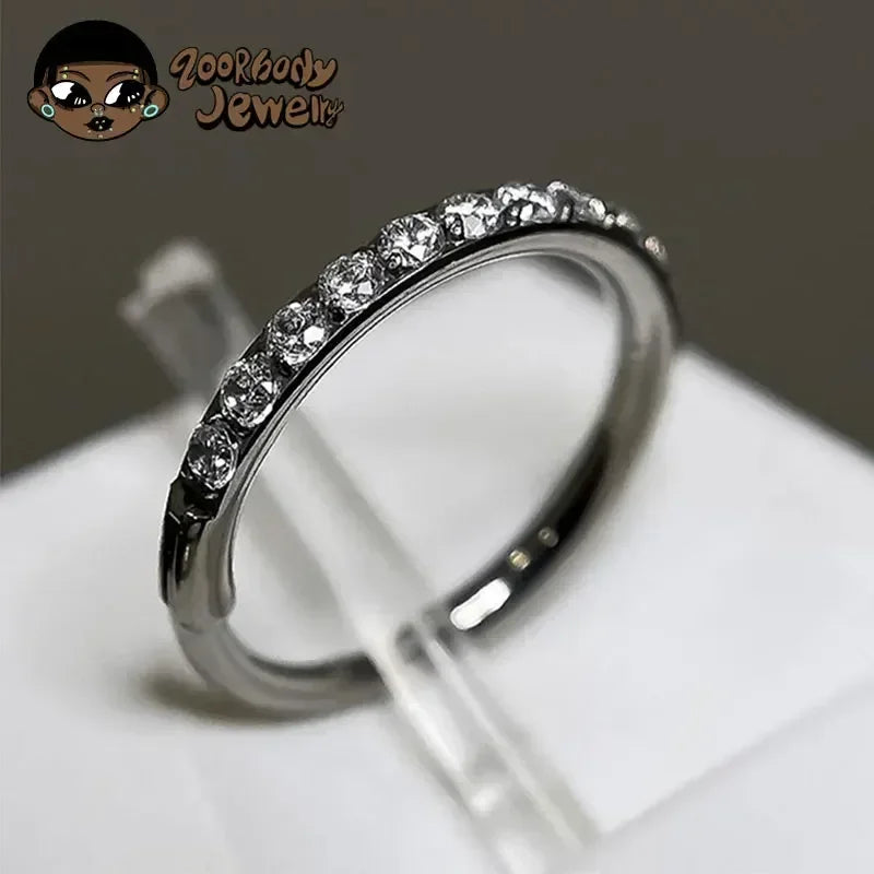 Titanium Nose Ring Septum Clicker Lip Body Piercing Jewelry 16G 18G 20G
