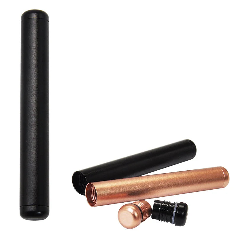 110MM Aluminum Airtight Storage Tube Container Light Weight Smell Proof Waterproof Pill Tobacco Accessory