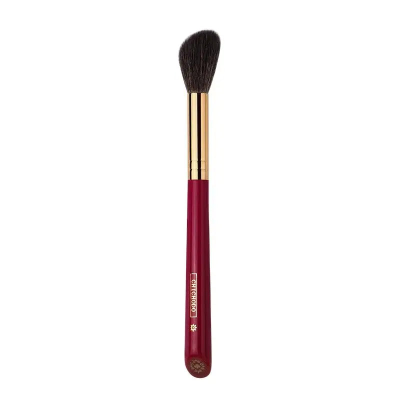 Luxury Makeup Brush Set - Soft Animal Hair Powder & Blush Brushes - Red Rose Collection