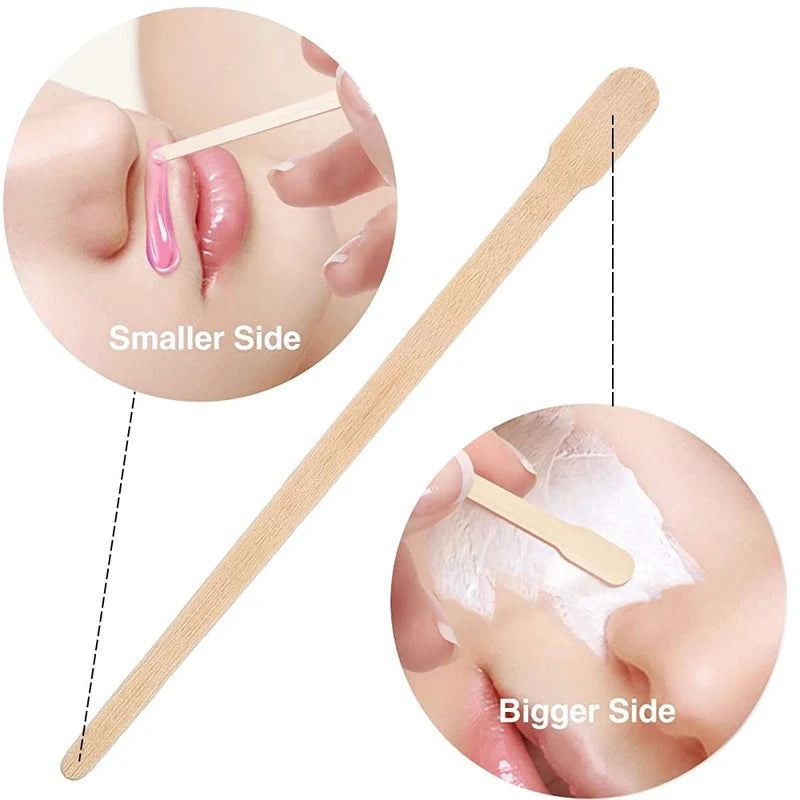 Disposable Wax Sticks for Hair Removal, Eyebrow & Lip Shaping, 200/500 Pcs