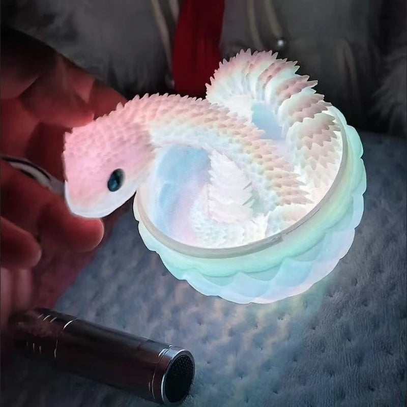 Luminous Snake Action Figure with Movable Joints - 30/60/80cm Home Decor Gift